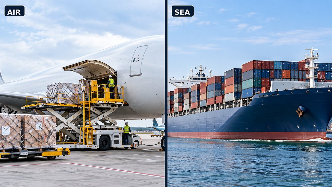 Air Freight vs Sea Freight from China — option comparison