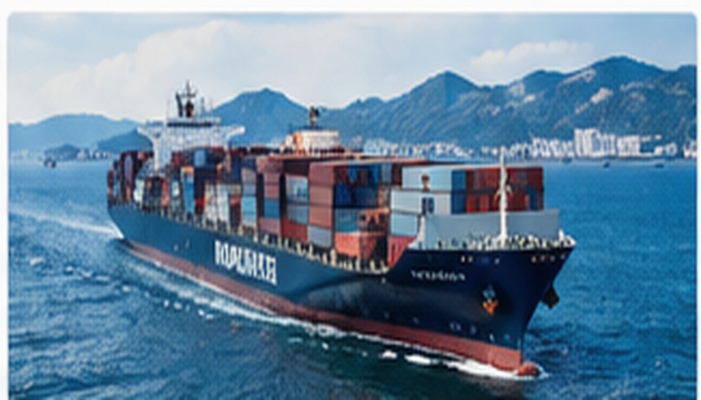 Container vessel used for shipping cargo from China to the United States